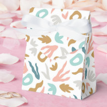 Motif Abstrait Moderne Boho aux Formes en Sarcelle