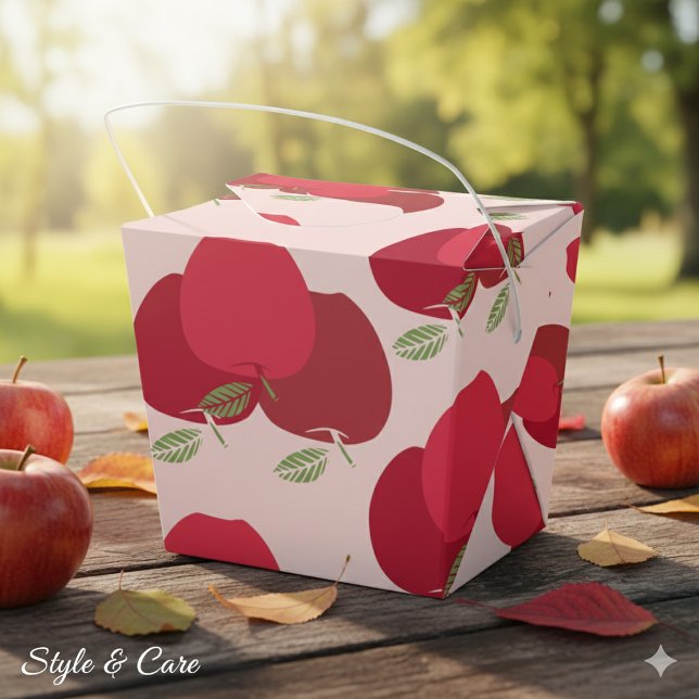 Ballotins Motif Apple Sortir Ballotin pour les cadeaux de fê (Apple Pattern Take Out Favor Box for Party Gifts)