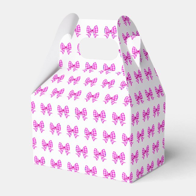 Ballotins Motif arc en vichy rose-blanc (Verso)