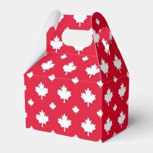 Ballotins Motif blanc canadien de couleur rouge de feuille