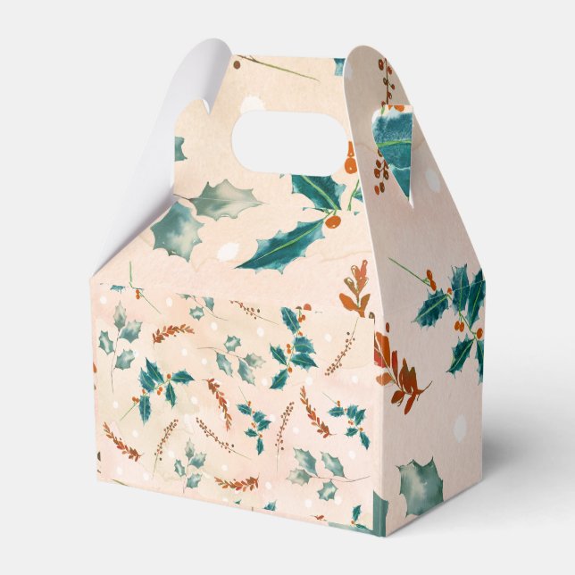 Ballotins Motif Boho de Noël avec Feuilles (Verso)