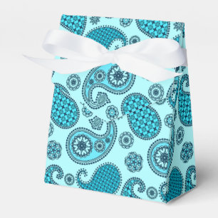 Ballotins Motif cachemire, turquoise, aqua et marine