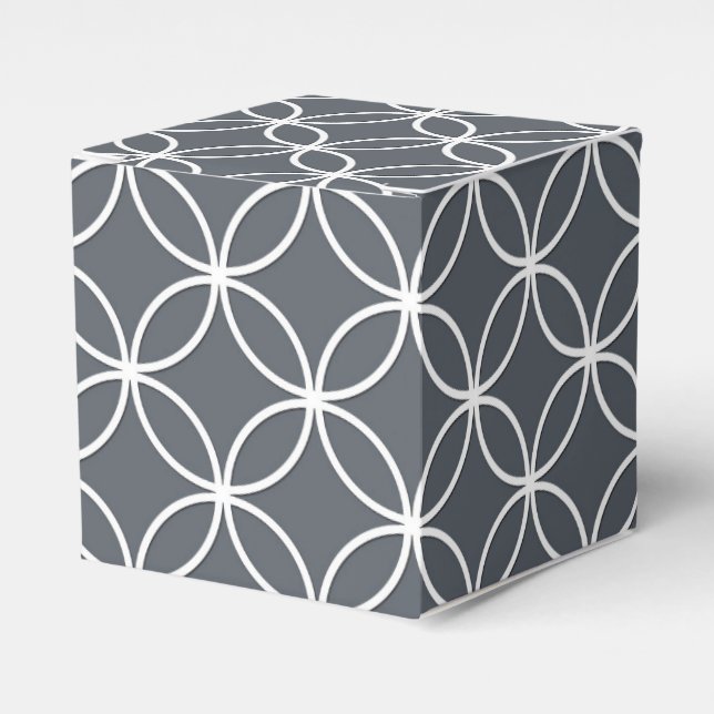 Ballotins Motif Cercles Gris Acier et Blanc (Verso)