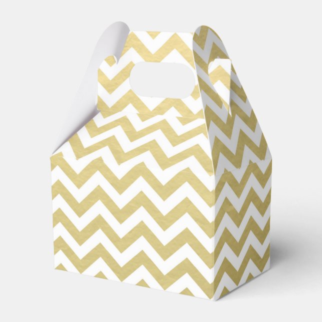 Ballotins Motif Chevron blanc Gold Foil (Verso)
