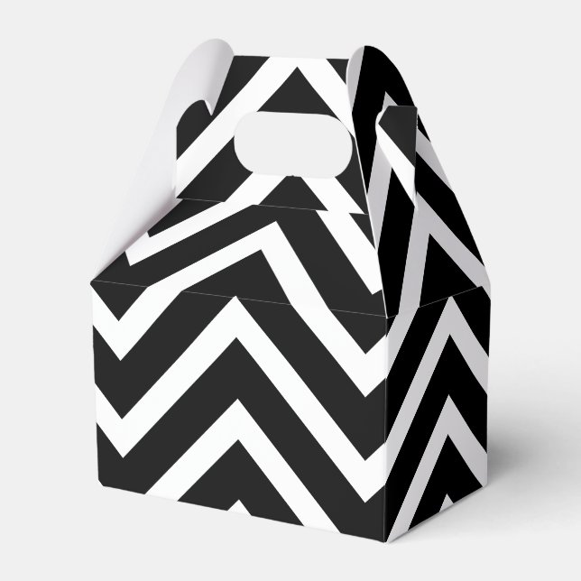 Ballotins Motif Chevron noir et blanc (Verso)