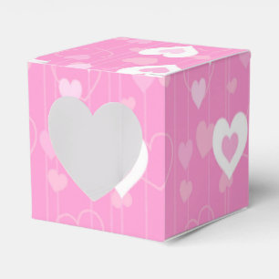 Ballotins Motif Coeur rose et blanc Ballotin Coeur