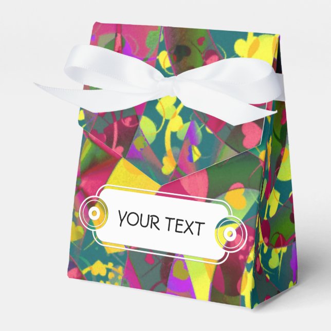 Ballotins Motif - Coeurs d'amour colorés + votre texte (Verso)