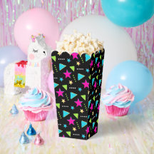 Motif coloré années 90 Fête d'anniversaire Popcorn