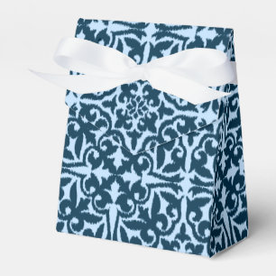 Ballotins Motif damassé Ikat - Indigo foncé et Bleu clair
