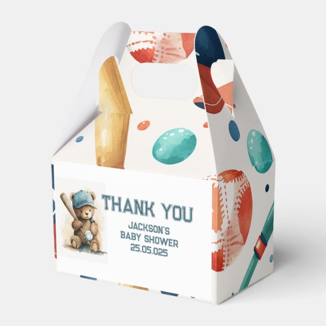 Ballotins Motif de baseball Custom Text Boy Party (Verso)