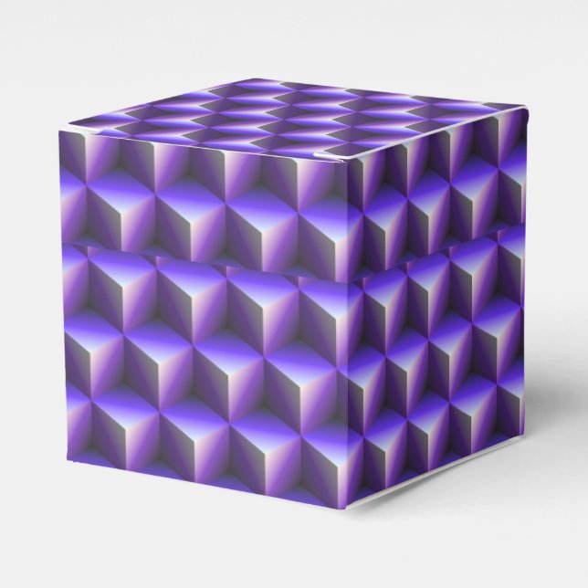 Ballotins Motif de bloc de cube violet abstrait (Verso)