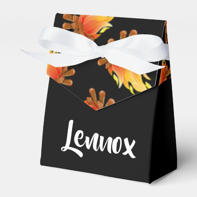 Ballotins Motif de bois brûlé sur noir (Verso)