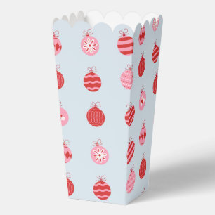 Ballotins Motif de boules de Noël roses et rouges