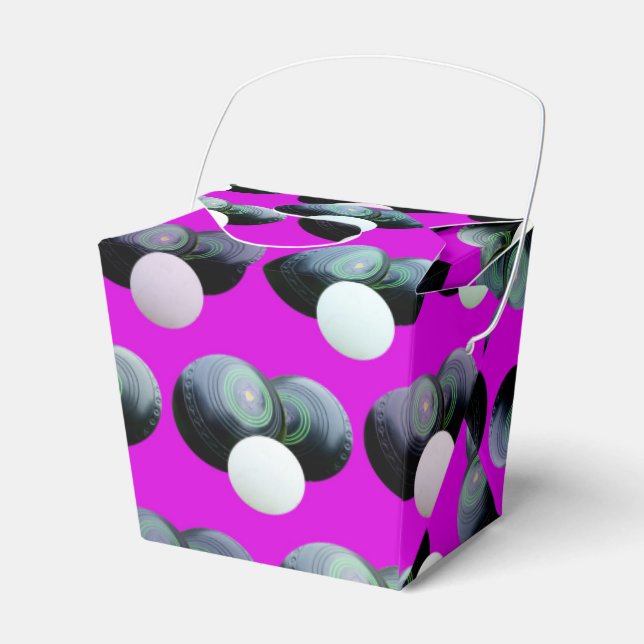 Ballotins Motif de boules de pelouse magenta, (Verso)