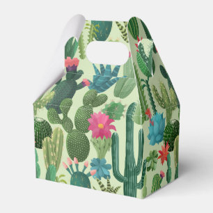 Ballotins Motif de cactus Turquoises verts en fleurs