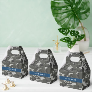 Ballotins Motif de camouflage gris, Votre nom, Personnaliser