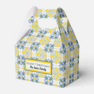 Ballotins Motif de carreaux portugais jolis bleu et jaune