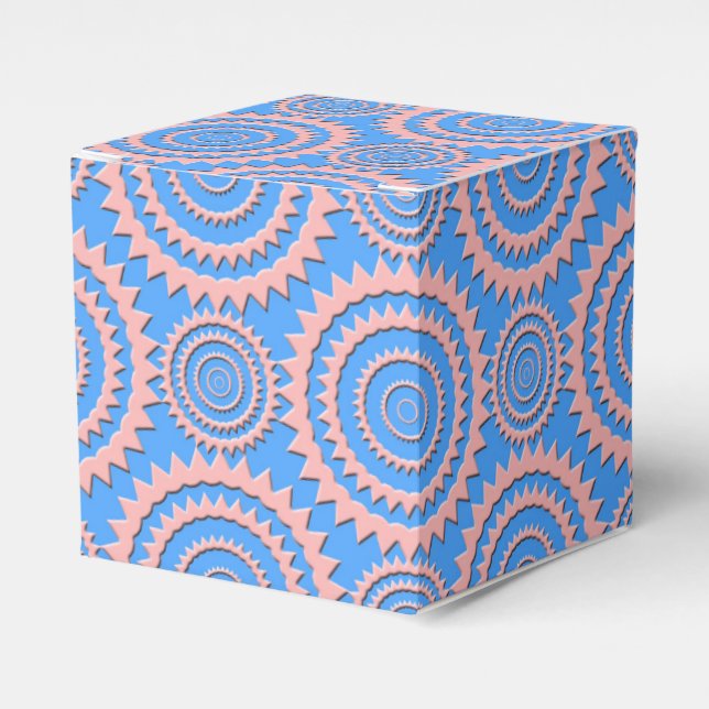Ballotins Motif de cercles géométriques rose et bleu (Verso)
