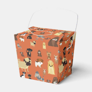 Ballotins motif de chiens arrière - plans orange.