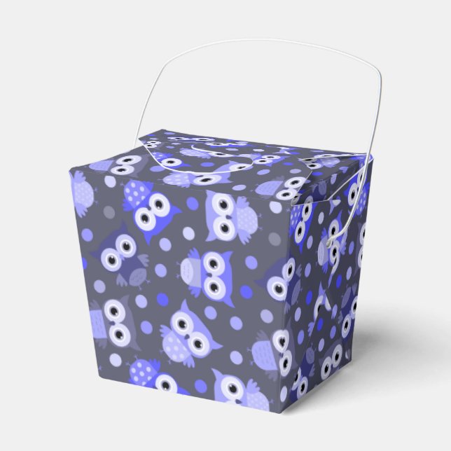 Ballotins Motif de chouette coloré bleu mignon (Verso)