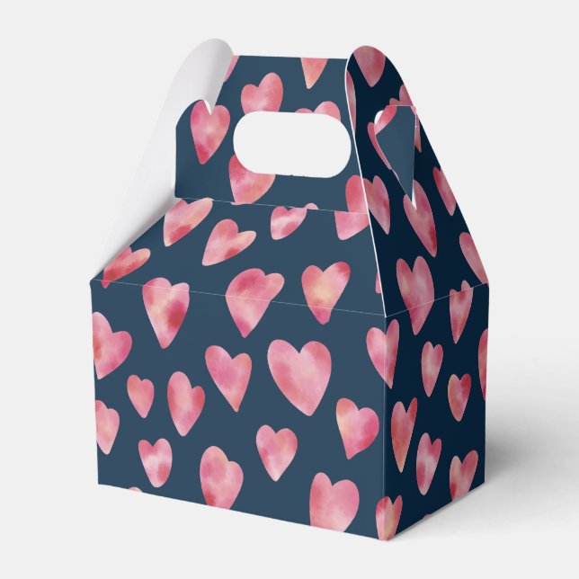 Ballotins Motif de cœur d'amour rose foncé (Verso)