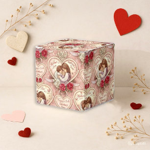 Ballotins Motif de cœur de chérubin vintage rose romantique