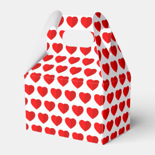 Ballotins Motif de coeur de papier rouge blanc