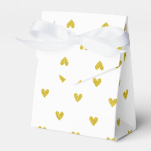 Ballotins Motif de coeurs de parties scintillantes d'or