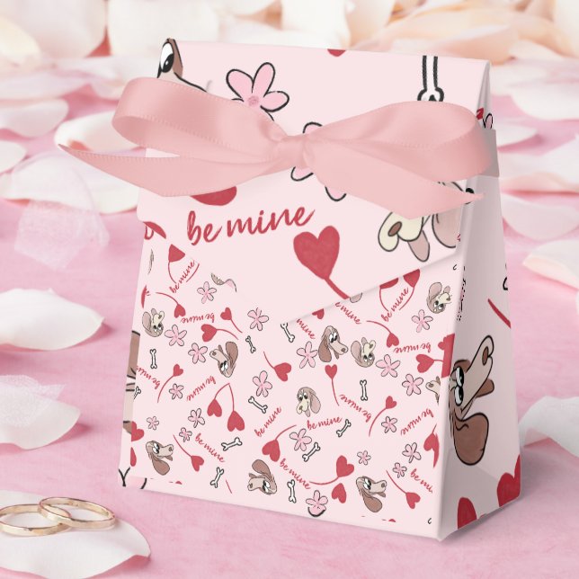 Ballotins Motif de coeurs et de bassets (Mariage)