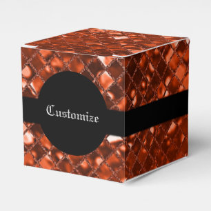 Ballotins Motif de Cube  en mosaïque rouge étincelante Ballo