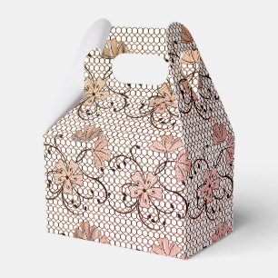 Ballotins Motif de dentelle florale rose