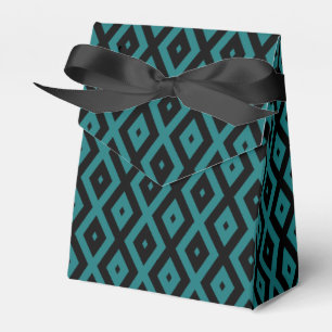 Ballotins motif de diamants turquoise et noir