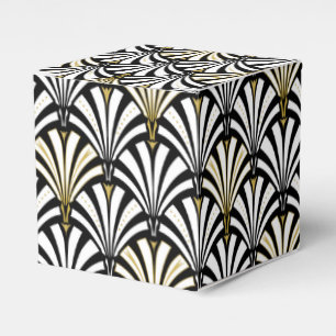 Ballotins Motif de fan d'art déco - noir et blanc