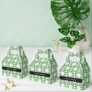 Ballotins Motif de feuille, feuilles vertes, votre nom