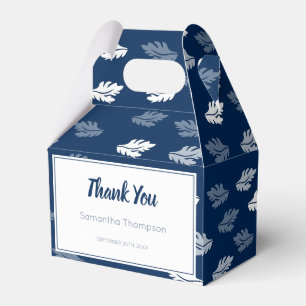 Ballotins Motif de feuilles antiques bleu marine
