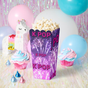 Ballotins Motif de feux d'artifice KPOP Violet Rose Typograp