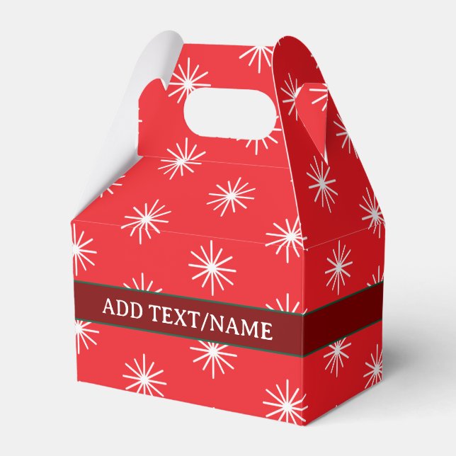 Ballotins Motif De Flacon De Neige En Rouge Vert Blanc (Verso)