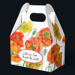 Ballotins Motif de fleur de pavot rouge orange aquarelle mar<br><div class="desc">Assiette en papier motif fleur aquarelle pavot rouge. Conçue à partir de mes aquarelles originales.</div>