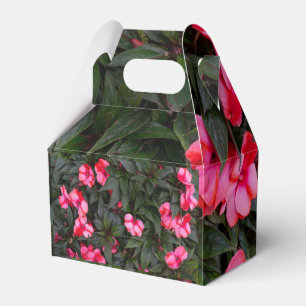 Ballotins Motif de fleurs d'impatiens de Nouvelle-Guinée ros