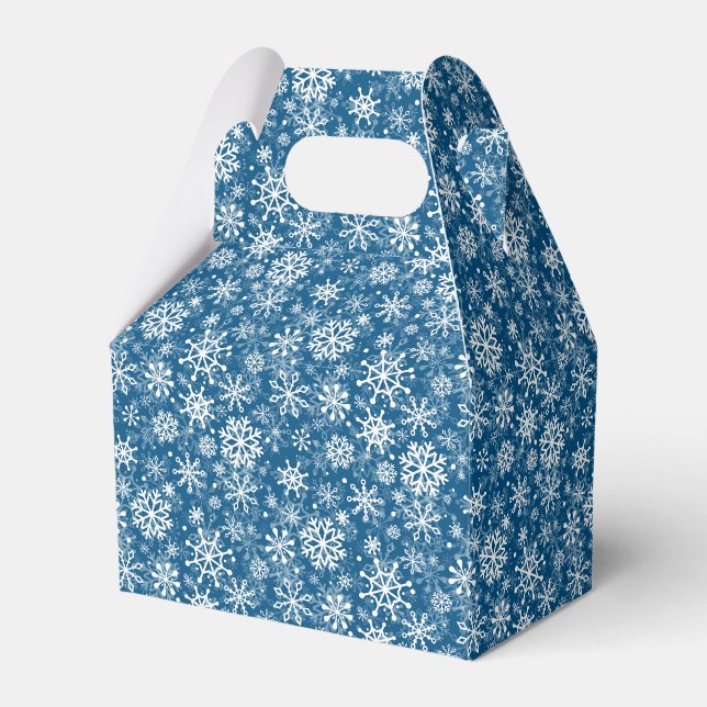 Ballotins Motif de flocons de neige de Noël bleu (Verso)