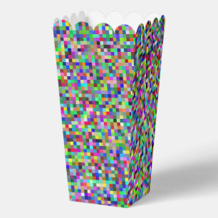Ballotins Motif de fond de carrés de pixels colorés