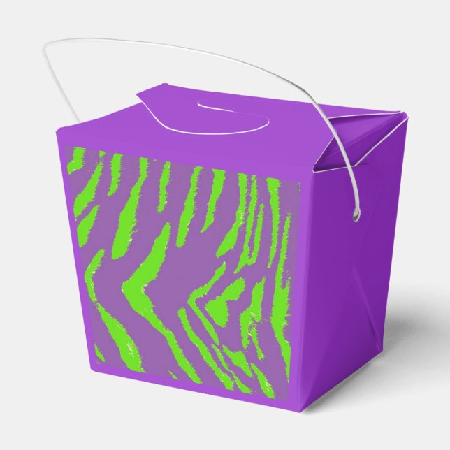 Ballotins Motif de fourrure de tigre violet et vert (Arrière)