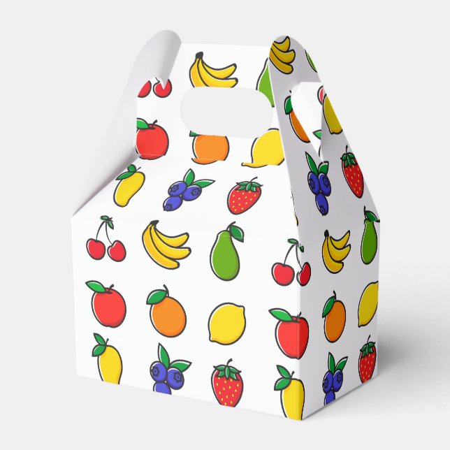 Ballotins Motif de fruits mélangés colorés (Verso)