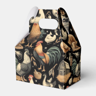 Ballotins Motif de la ferme de poulet Retro