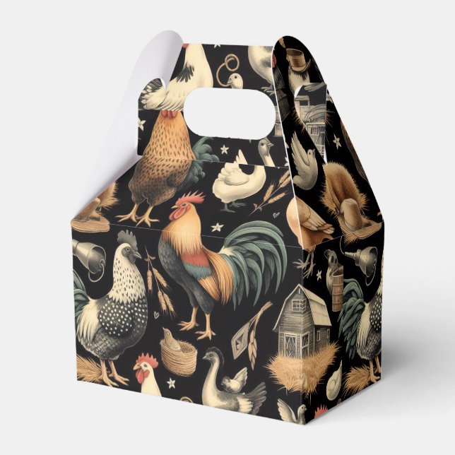 Ballotins Motif de la ferme de poulet Retro (Verso)