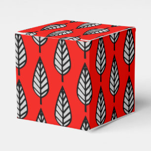 Ballotins motif de la feuille de hêtre - Rouge, noir et gri