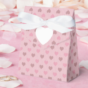 Ballotins Motif de la Saint-Valentin à rayures et cœur rose