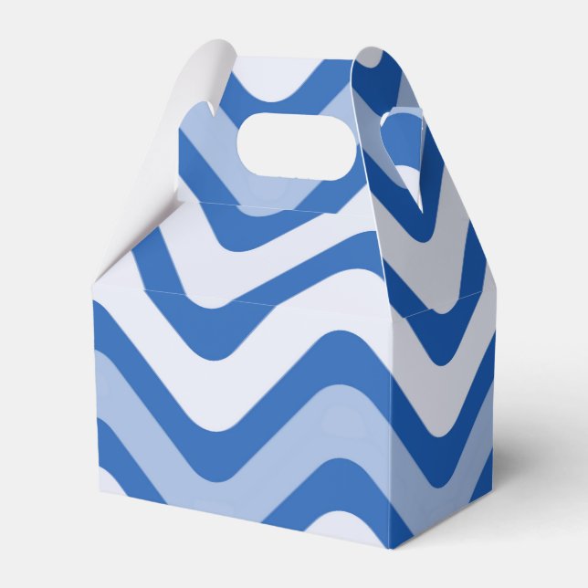 Ballotins Motif de lignes ondulées bleues (Verso)