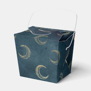 Ballotins Motif de lune vintage bleu et or