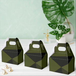 Ballotins Motif de maille géométrique noir vert foncé de l'a